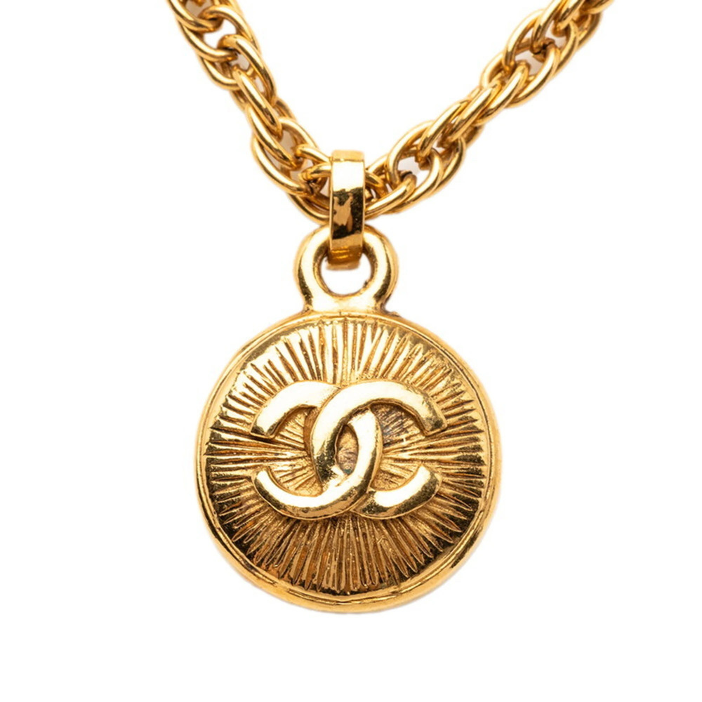 CHANEL Vintage Gold Logo Necklace - Picture 2 of 6